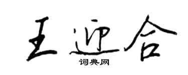 王正良王迎合行书个性签名怎么写