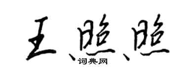王正良王照照行书个性签名怎么写