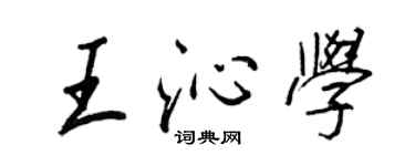 王正良王沁学行书个性签名怎么写