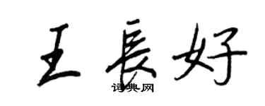 王正良王长好行书个性签名怎么写