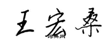 王正良王宏桑行书个性签名怎么写