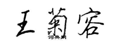 王正良王菊容行书个性签名怎么写