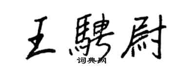 王正良王骋尉行书个性签名怎么写