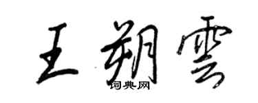 王正良王朔云行书个性签名怎么写