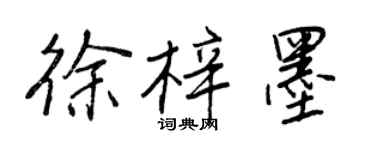 王正良徐梓墨行书个性签名怎么写