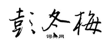 王正良彭冬梅行书个性签名怎么写