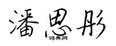王正良潘思彤行书个性签名怎么写