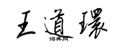 王正良王道环行书个性签名怎么写