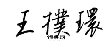 王正良王扑环行书个性签名怎么写