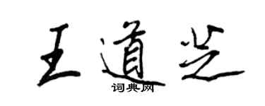 王正良王道芝行书个性签名怎么写