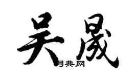 胡问遂吴晟行书个性签名怎么写