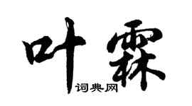 胡问遂叶霖行书个性签名怎么写