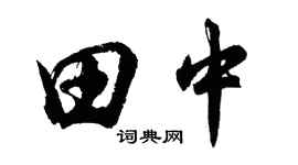 胡问遂田中行书个性签名怎么写