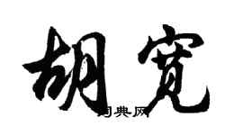 胡问遂胡宽行书个性签名怎么写
