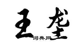 胡问遂王垄行书个性签名怎么写