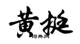 胡问遂黄挺行书个性签名怎么写