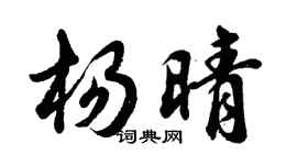 胡问遂杨晴行书个性签名怎么写