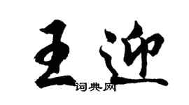 胡问遂王迎行书个性签名怎么写