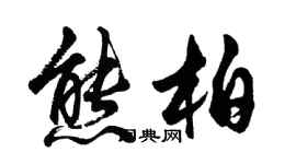胡问遂熊柏行书个性签名怎么写