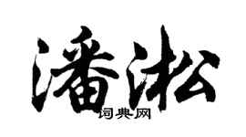 胡问遂潘淞行书个性签名怎么写