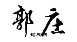 胡问遂郭庄行书个性签名怎么写