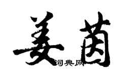 胡问遂姜茵行书个性签名怎么写