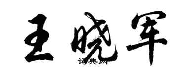 胡问遂王晓军行书个性签名怎么写