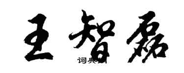 胡问遂王智磊行书个性签名怎么写
