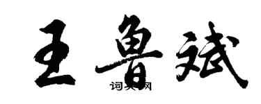 胡问遂王鲁斌行书个性签名怎么写