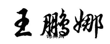 胡问遂王鹏娜行书个性签名怎么写