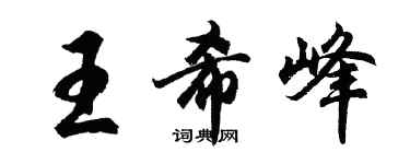 胡问遂王希峰行书个性签名怎么写