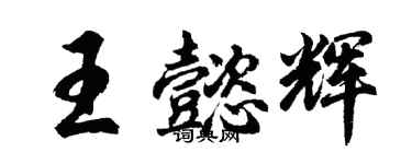 胡问遂王懿辉行书个性签名怎么写