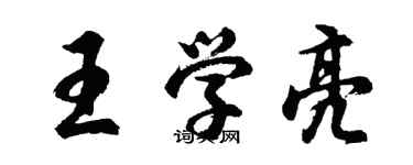 胡问遂王学亮行书个性签名怎么写