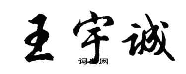 胡问遂王宇诚行书个性签名怎么写