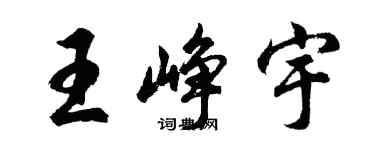 胡问遂王峥宇行书个性签名怎么写