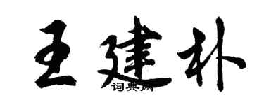 胡问遂王建朴行书个性签名怎么写