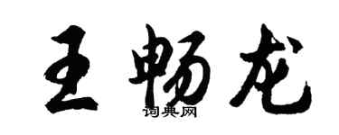 胡问遂王畅龙行书个性签名怎么写