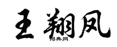 胡问遂王翔凤行书个性签名怎么写