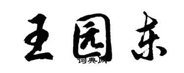胡问遂王园东行书个性签名怎么写