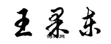 胡问遂王果东行书个性签名怎么写