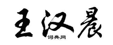 胡问遂王汉晨行书个性签名怎么写