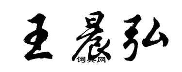 胡问遂王晨弘行书个性签名怎么写