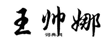 胡问遂王帅娜行书个性签名怎么写