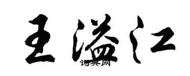 胡问遂王溢江行书个性签名怎么写