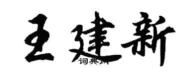 胡问遂王建新行书个性签名怎么写
