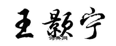 胡问遂王颢宁行书个性签名怎么写