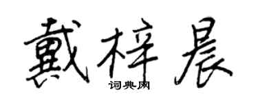 王正良戴梓晨行书个性签名怎么写