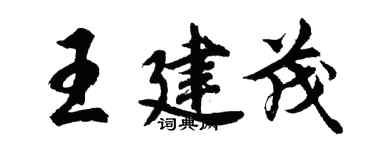 胡问遂王建茂行书个性签名怎么写