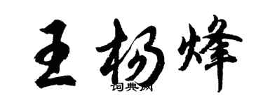 胡问遂王杨烽行书个性签名怎么写