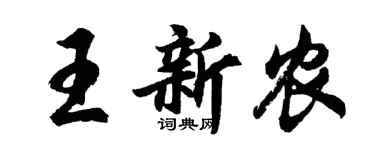 胡问遂王新农行书个性签名怎么写